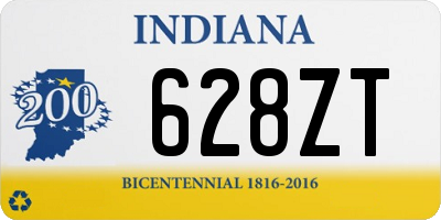 IN license plate 628ZT