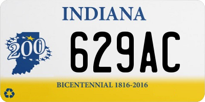 IN license plate 629AC