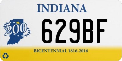 IN license plate 629BF