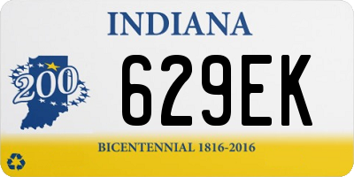 IN license plate 629EK