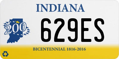 IN license plate 629ES