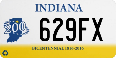 IN license plate 629FX