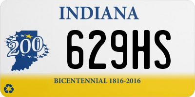 IN license plate 629HS