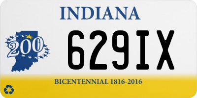 IN license plate 629IX