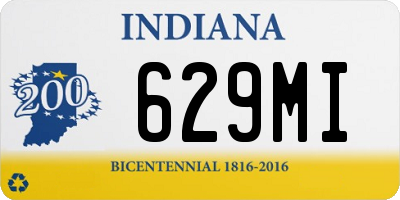 IN license plate 629MI