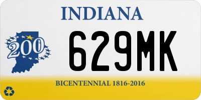 IN license plate 629MK