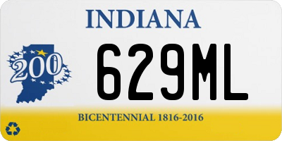 IN license plate 629ML