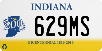 IN license plate 629MS