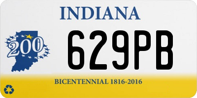 IN license plate 629PB