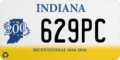 IN license plate 629PC