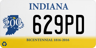 IN license plate 629PD