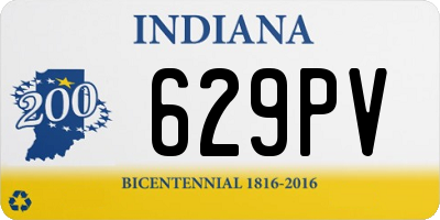 IN license plate 629PV