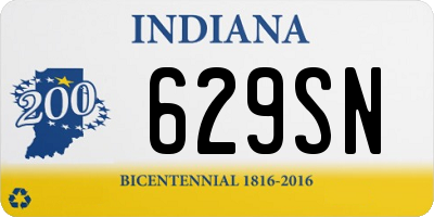 IN license plate 629SN