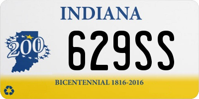 IN license plate 629SS