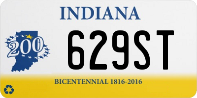 IN license plate 629ST