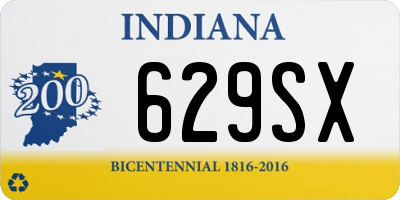 IN license plate 629SX