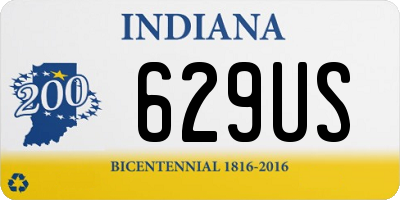 IN license plate 629US