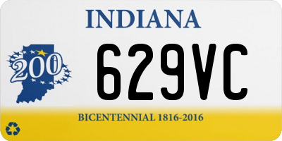 IN license plate 629VC