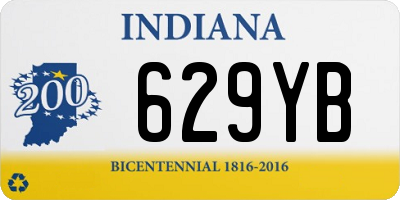 IN license plate 629YB