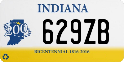 IN license plate 629ZB