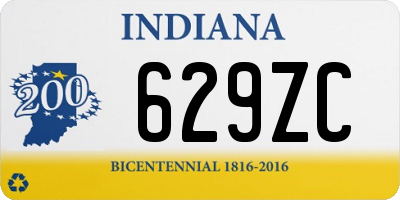 IN license plate 629ZC