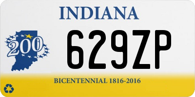 IN license plate 629ZP