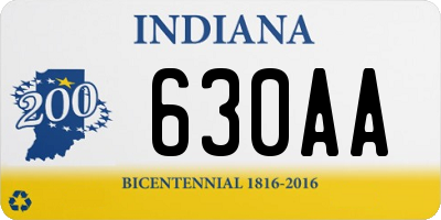 IN license plate 630AA