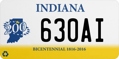 IN license plate 630AI