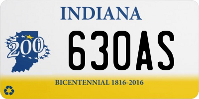 IN license plate 630AS