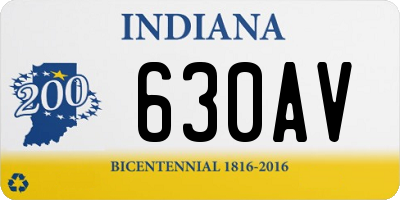 IN license plate 630AV