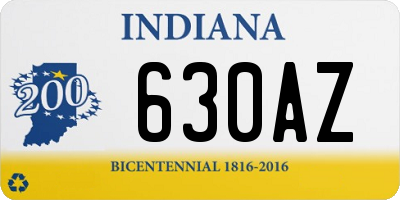 IN license plate 630AZ