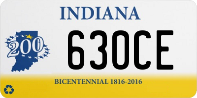 IN license plate 630CE