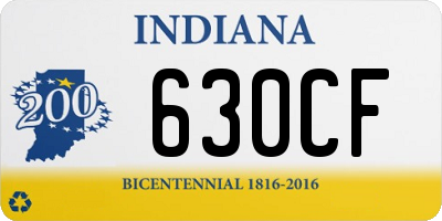 IN license plate 630CF