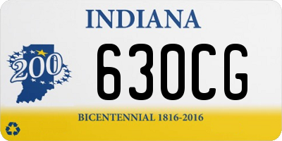 IN license plate 630CG