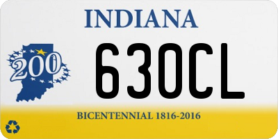 IN license plate 630CL