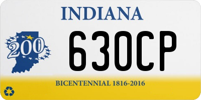 IN license plate 630CP