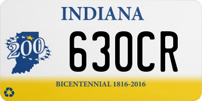 IN license plate 630CR