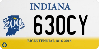 IN license plate 630CY