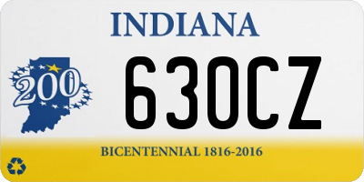 IN license plate 630CZ