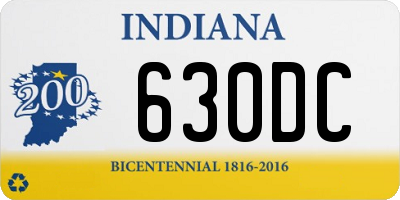 IN license plate 630DC