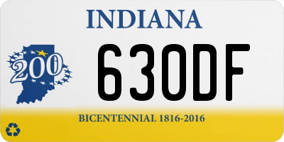 IN license plate 630DF