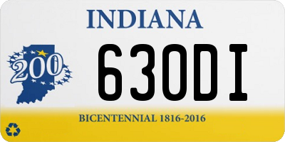 IN license plate 630DI