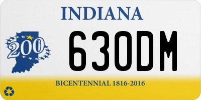 IN license plate 630DM