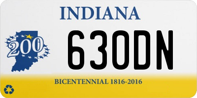 IN license plate 630DN