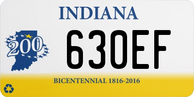 IN license plate 630EF