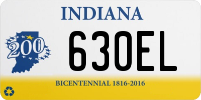 IN license plate 630EL