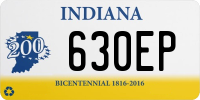 IN license plate 630EP