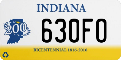 IN license plate 630FO