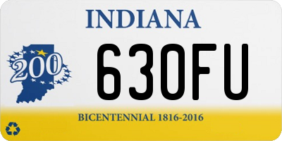 IN license plate 630FU