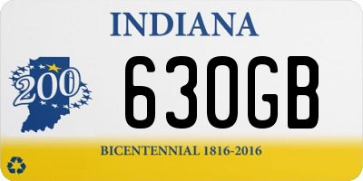 IN license plate 630GB